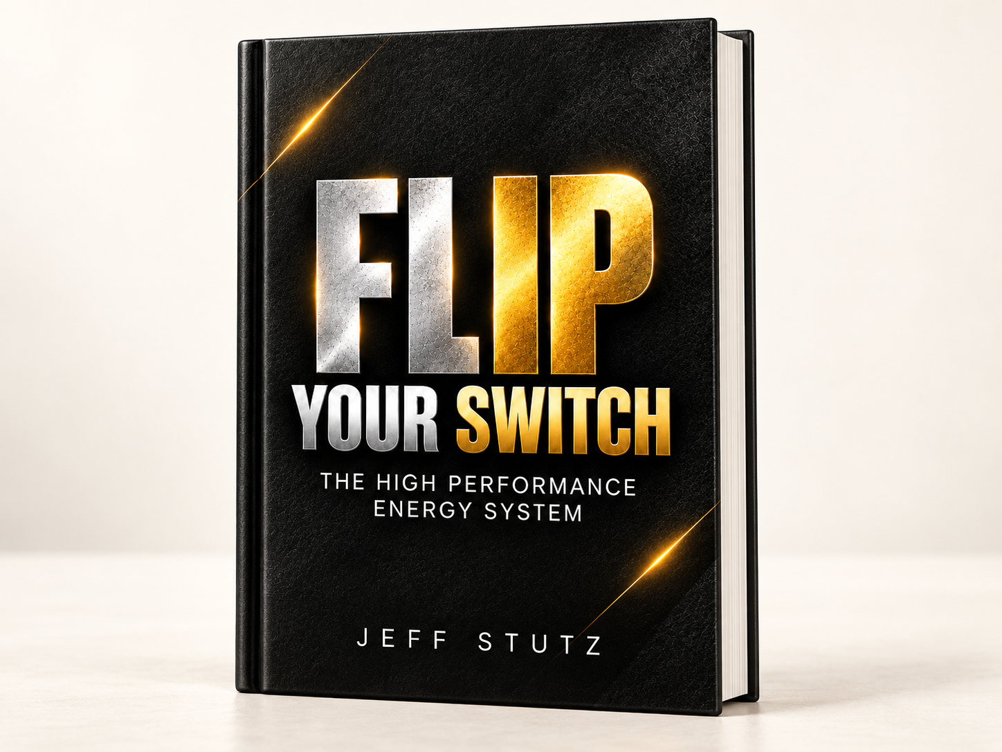 Three-dimensional mockup of Jeff Stutz’s upcoming Flip Your Switch™ book